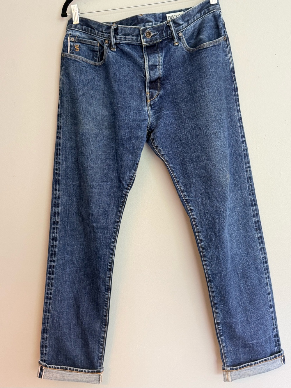 Todd Snyder Men's Selvedge Straight Jeans in Indigo Blue